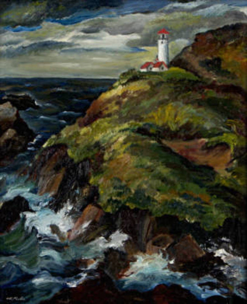 "Heceta Lighthouse, Oregon Coast" by Constance Fowler, about 1938.