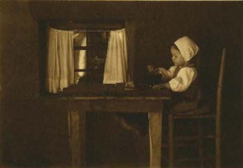 "Hunger ist der beste Koch," photo by Myra Albert Wiggins, 1898.
