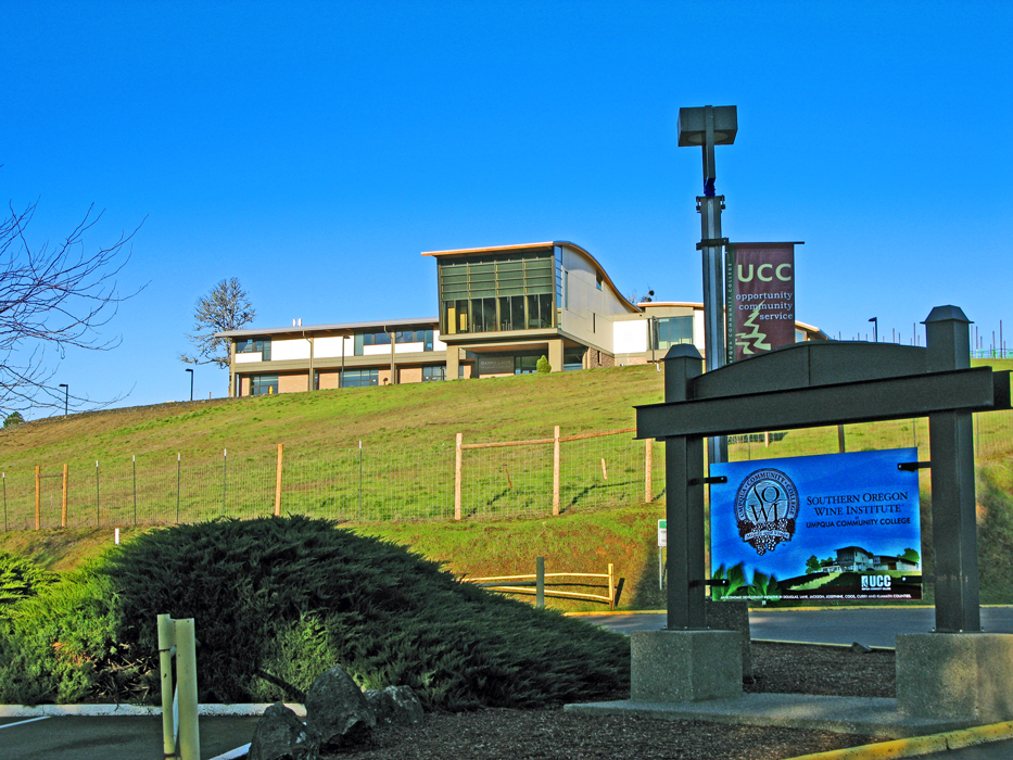 The Southern Oregon Wine Institute building on the UCC main campus