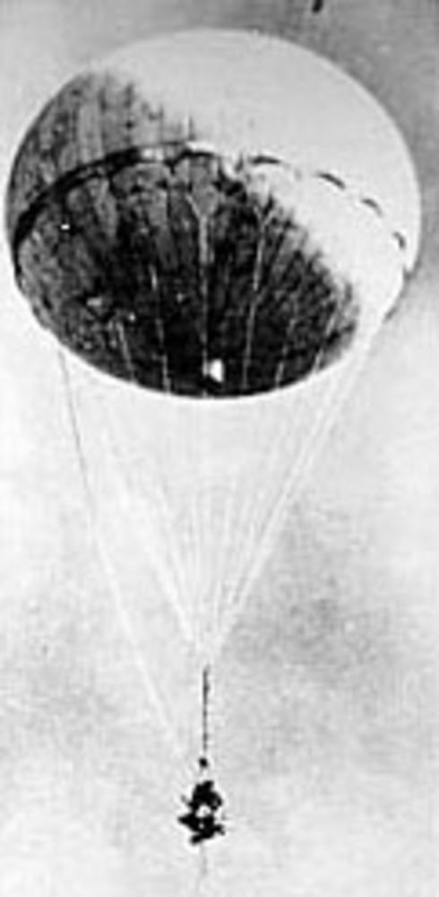Japanese balloon bomb in flight.