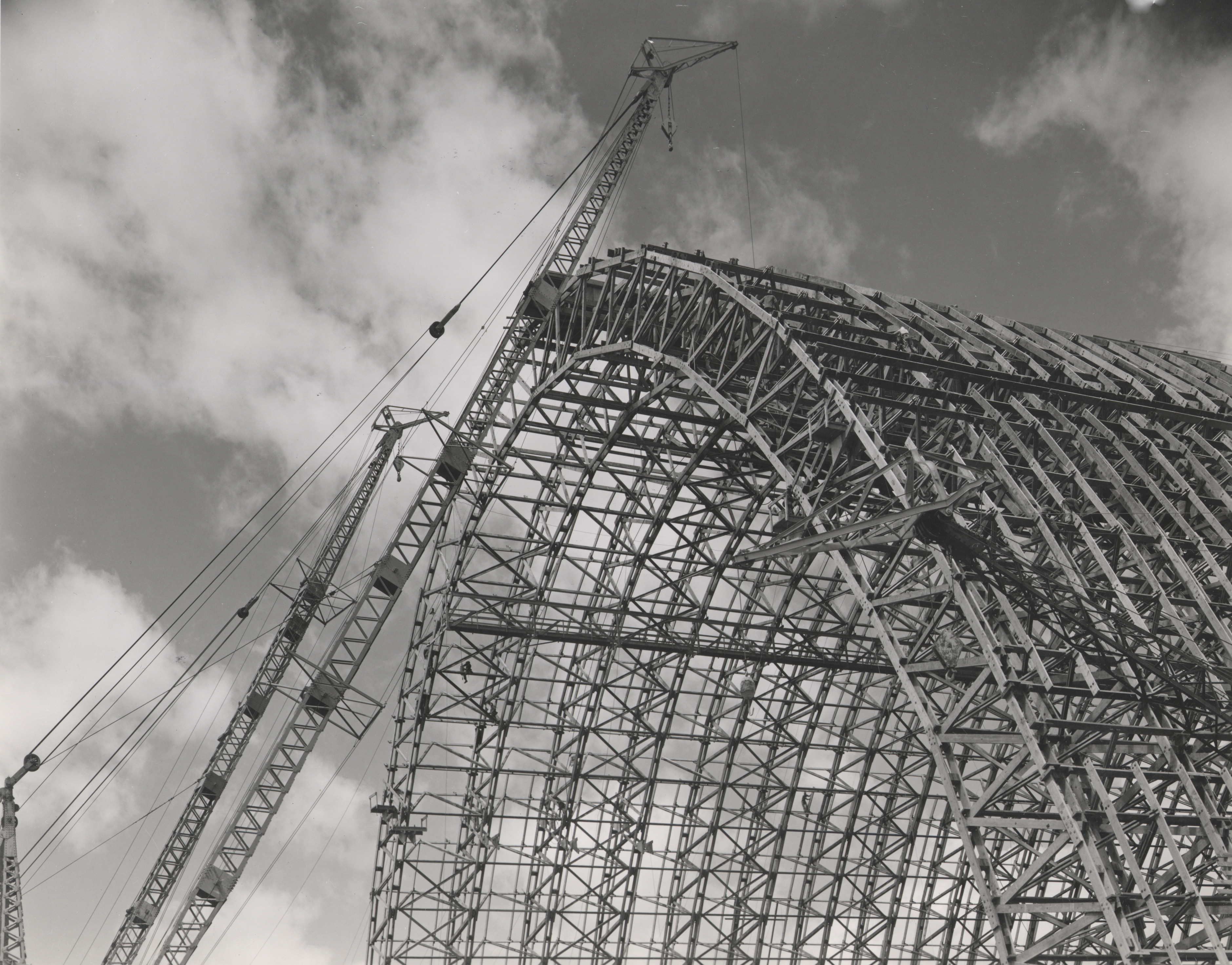 Naval Air Station Tillamook during construction, 1942-1943.