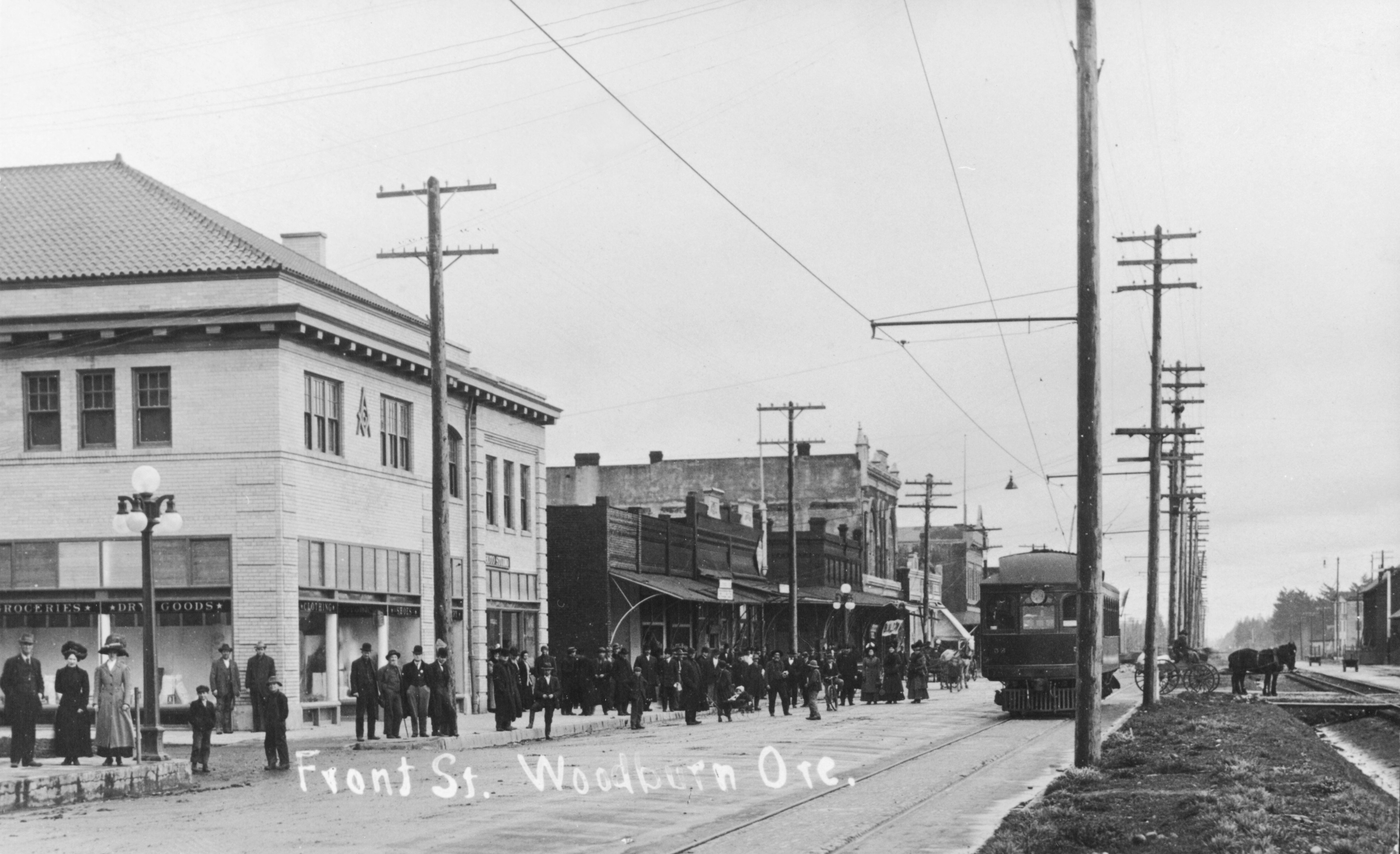 Oregon Electric combine 53, Woodburn, 1909.