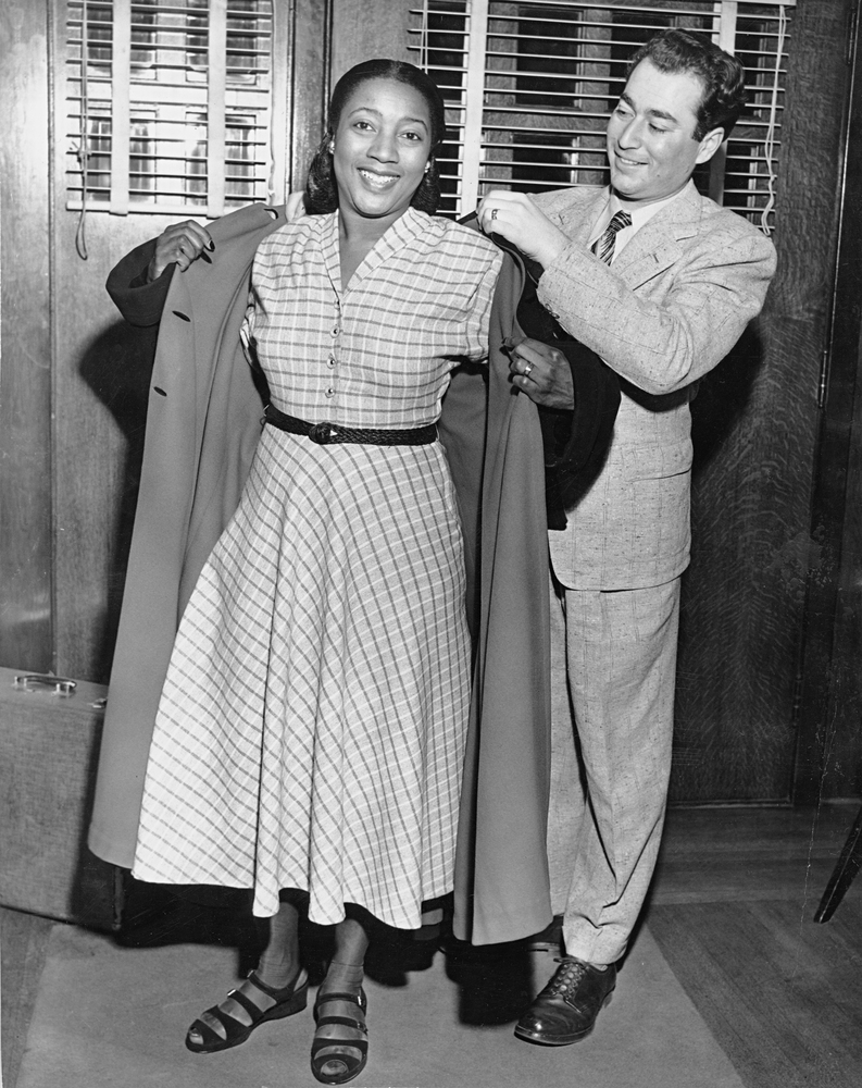 Thelma Johnson Streat with her husband Edgar Klline, Dec. 1948.