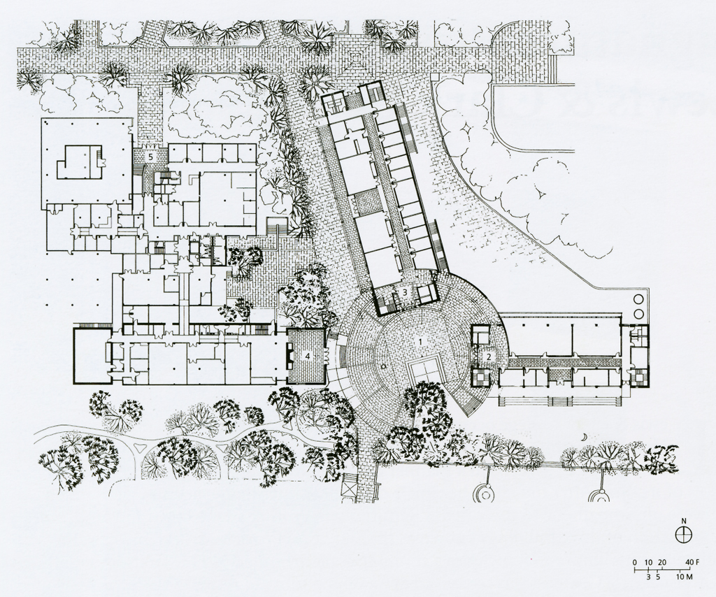 Lewis & Clark College campus site plan by Thomas Hacker and Associates, architects, 2002.
