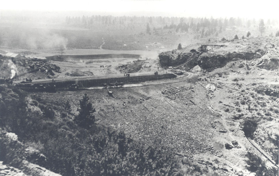Looking over dam and reservoir site, 1914