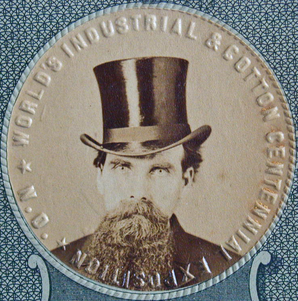 James W. Virtue at the 1885 World's Industrial & Cotton Centennial Exposition, New Orleans.