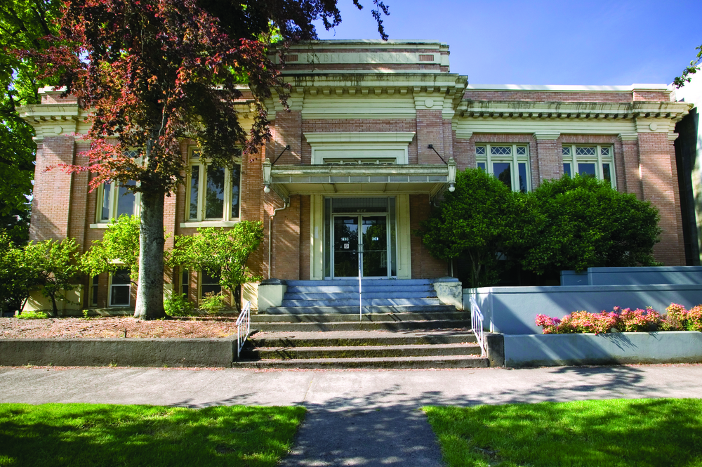 The Oregon Civic Justice Center, dedicated Sept. 2008. Built in 1912, the structure served as Salem's public library until the early 1970s.
