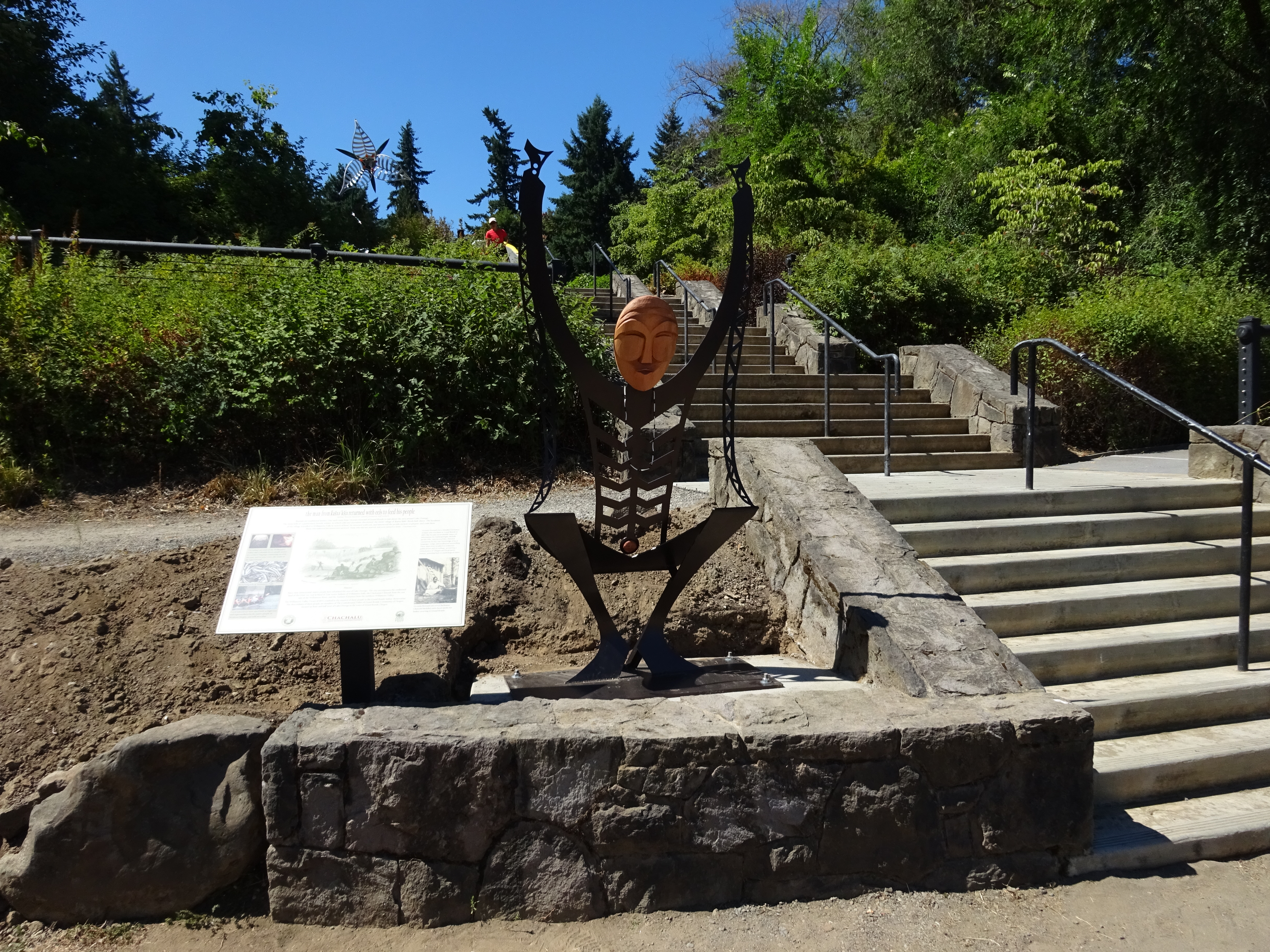 “The Man from Kosh-huk-shix,” created by artist Travis Stewart of the Confederated Tribes of Grand Ronde.