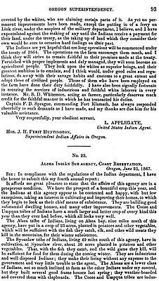 Alsea Subagency of Siletz Reservation